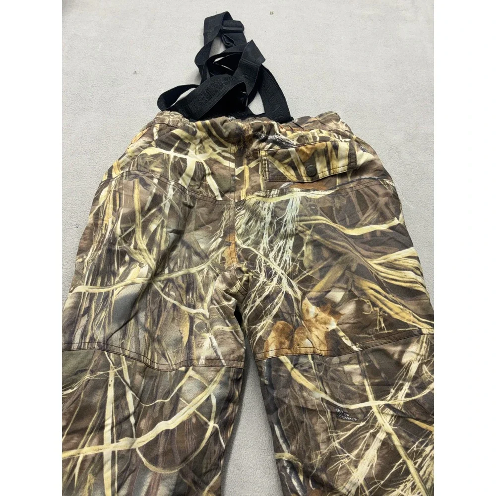 Cabelas For Kids Insulated Hunting Pants Marsh Camo Suspenders Size S Reg